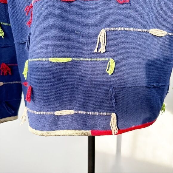 Anu by Natural Blue Tapestry Art to Wear Button up Jacket XL - Picture 10 of 14